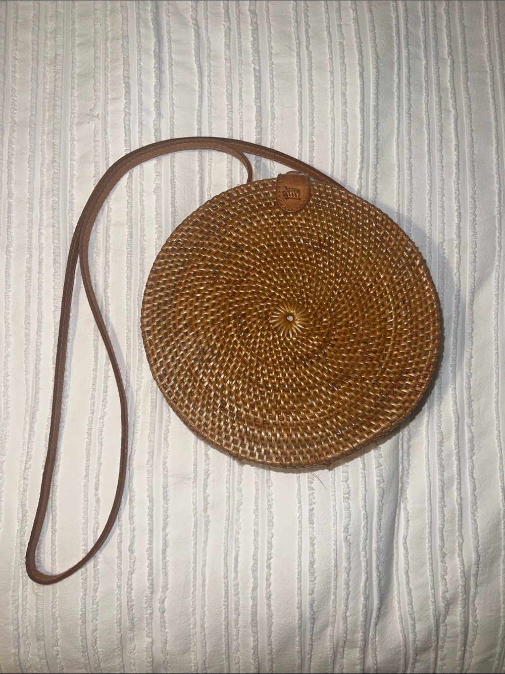 Round Rattan Bag